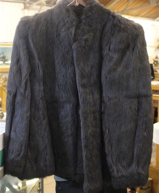 Grey coney fur jacket